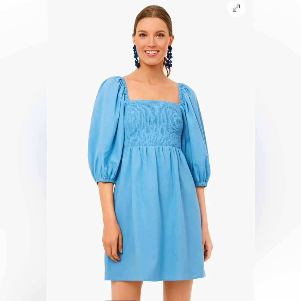 Tuckernuck Beaufort Blue Annie Smocked Dress